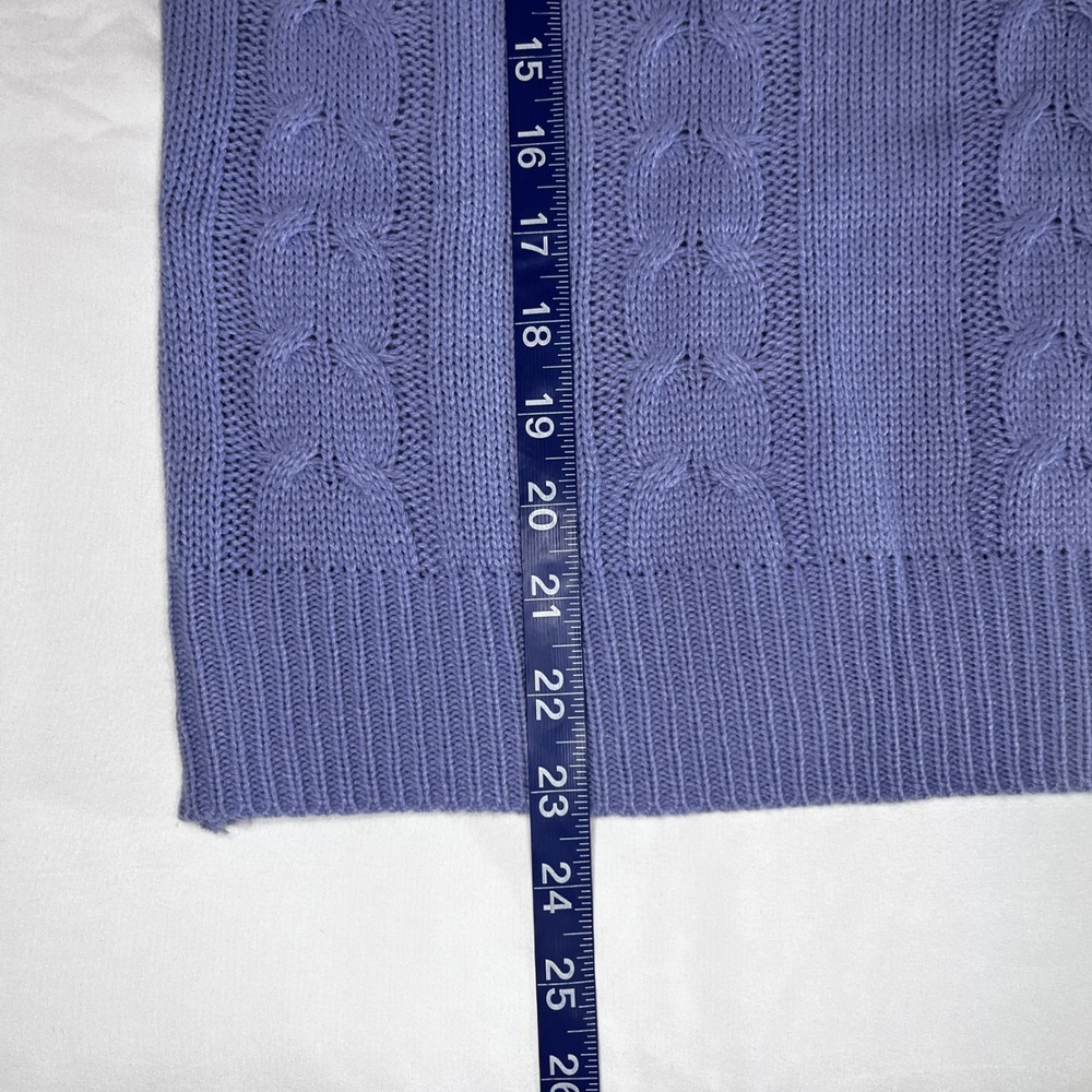 Periwinkle Purple Cable Knit Sweater Suit‎ Midi Skirt 2 Piece Set Womens Large - Picture 4 of 12